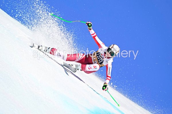 Cornelia Huetter Austria Women's Downhill Alpine World Cup Crans Montana 2022