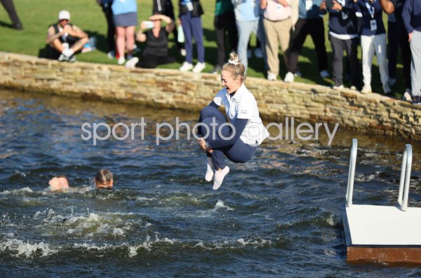 Nelly Korda USA Trademark Chevron Championship Lake Jump Celebration 2024