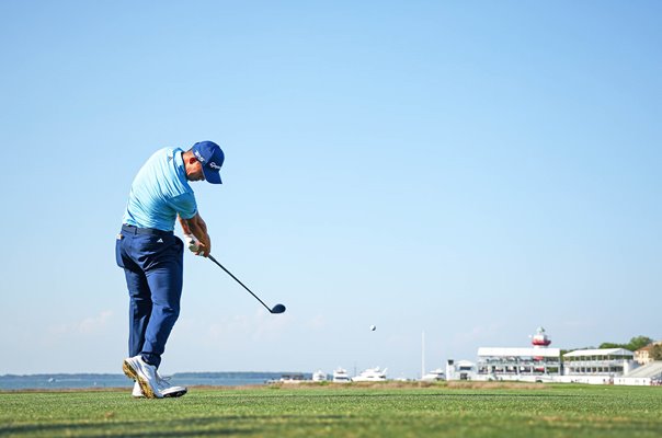 Collin Morikawa USA 18th Tee Harbour Town Hilton Head RBC Heritage 2024