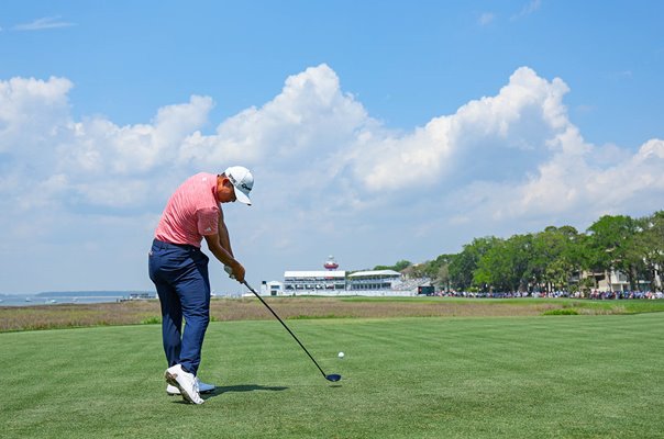 Collin Morikawa USA 18th hole Harbour Town Hilton Head RBC Heritage 2024