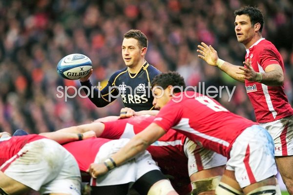 Greig Laidlaw Scotland put in v Wales 6 Nations 2013