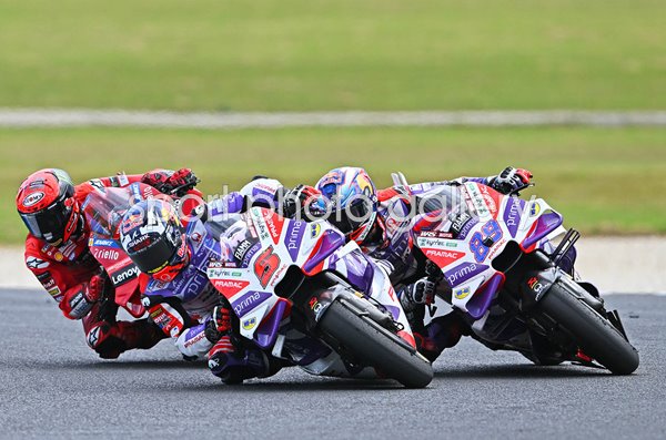 Johann Zarco France leads Jorge Martin Spain Australia MotoGP 2023