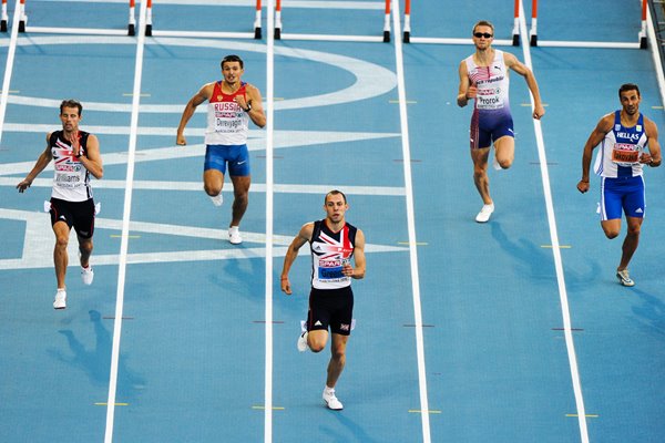 David Greene wins 400m Hurdles Gold