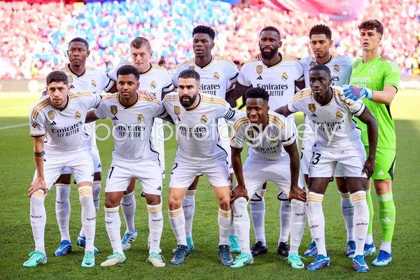Real Madrid players v Barcelona v Real Madrid La Liga Estadi Olimpic Lluis Companys 2023