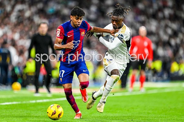 Lamine Yamal Barcelona v Eduardo Camavinga Real Madrid La Liga Madrid 2024