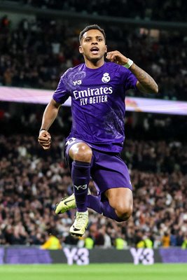 Rodrygo Real Madrid celebrates v Athletico Madrid La Liga Estadio Santiago Bernabeu 2024