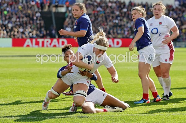 Alex Matthews England scores v France Women's Six Nations 2024