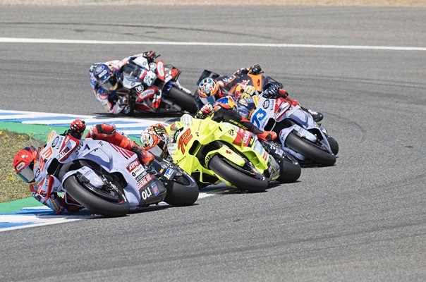 Marc Marquez Spain leads MotoGP of Spain Race Jerez 2024