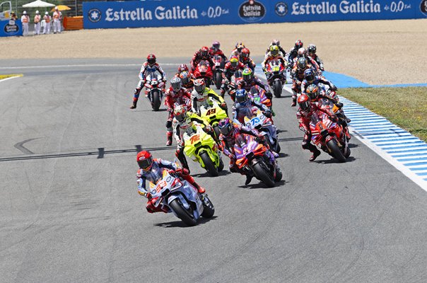 Marc Marquez Spain leads MotoGP of Spain Jerez 2024