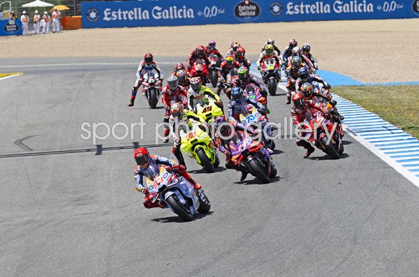 Marc Marquez Spain leads MotoGP of Spain Jerez 2024