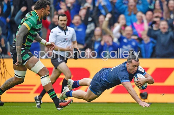 James Lowe Leinster scores v Northampton Champions Cup Semi Final 2024