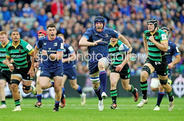 Ryan Baird Leinster breaks v Northampton Champions Cup Semi Final Dublin 2024