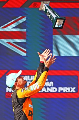 Lando Norris Great Britain champagne trophy celebration Miami Grand Prix 2024