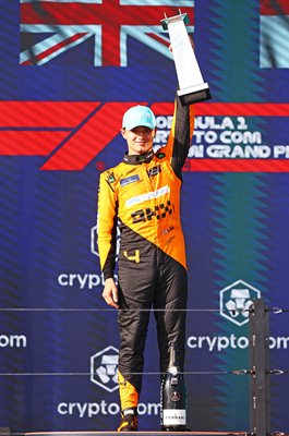 Lando Norris Great Britain celebrates Miami Grand Prix Race Winner 2024