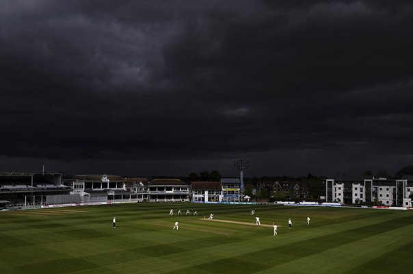 Dark clouds over Kent v Surrey County Championship Game Spitfire Ground Canterbury 2024