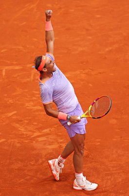 Rafael Nadal Spain celebrates win v Pedro Cachin Madrid Open 2024