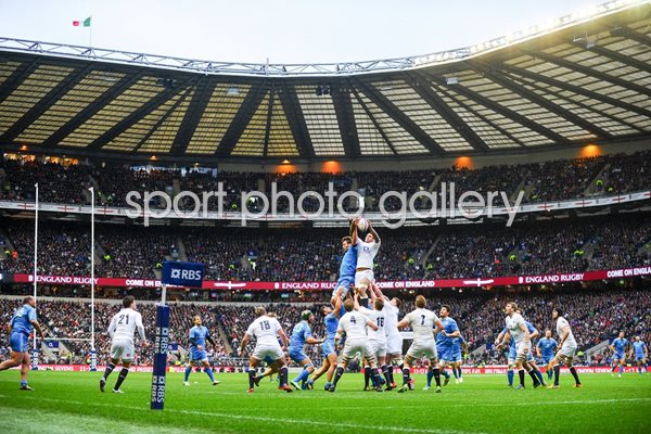 Courtney Lawes England v Italy 6 Nations Twickenham 2013