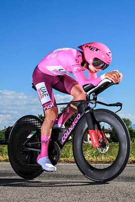 Tadej Pogacar Slovenia wins Stage 7 Individual Time Trial Giro d'Italia 2024