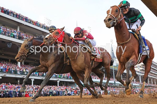 Mystik Dan ridden by jockey Brian J. Hernandez Jr win 150th Kentucky Derby 2024