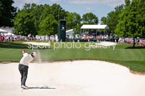 Jason Day Australia fairway bunker shot Wells Fargo Championship 2024