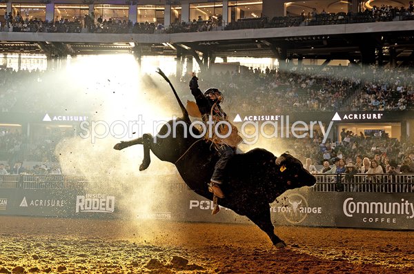 Chase Dougherty riding Mandate Bull Riding American Rodeo Arlington Texas 2024