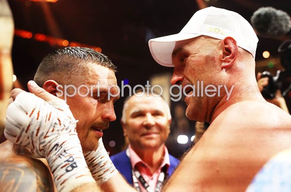 Tyson Fury & Oleksandr Usyk after Undisputed World Title Fight Riyadh 2024