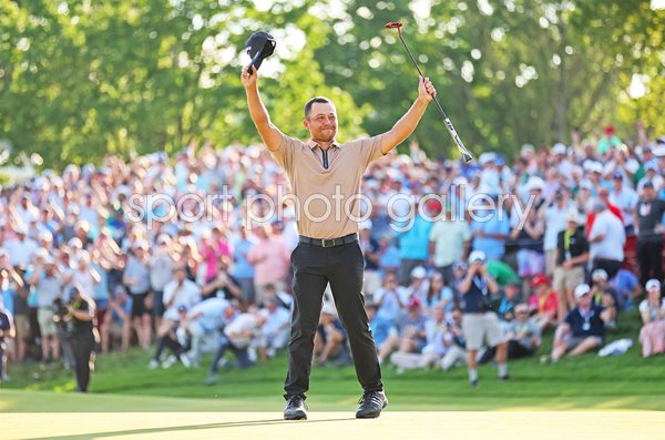 Xander Schauffele USA celebrates USPGA Championship win Valhalla 2024