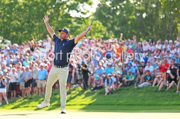 Bryson DeChambeau celebrates birdie 18th Final Round  USPGA Championship 2024