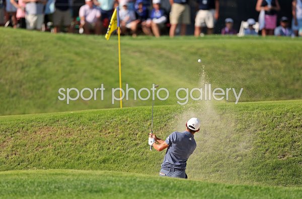 Collin Morikawa USA bunker shot USPGA Valhalla Louisville Kentucky 2024