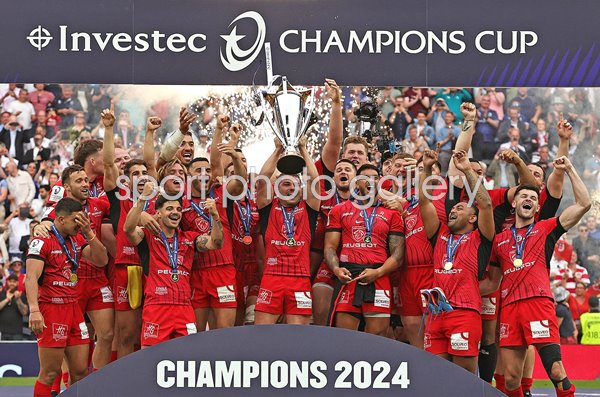 Antoine Dupont Toulouse lifts Champions Cup Trophy London 2024