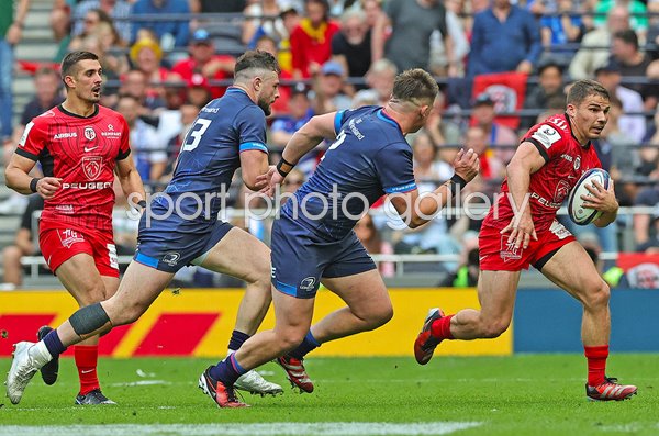 Antoine Dupont Toulouse breaks v Leinster Champions Cup Final 2024