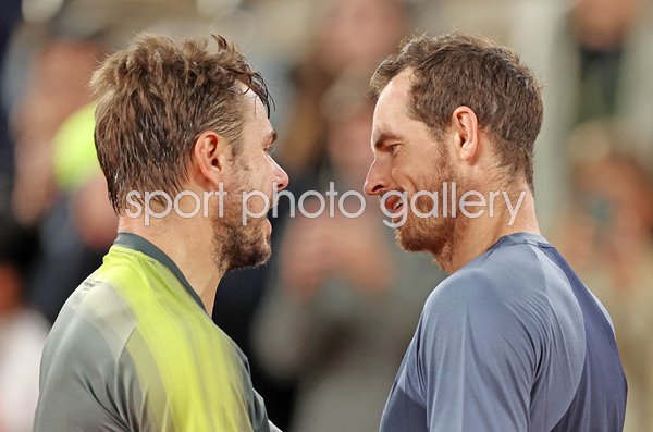 Stan Wawrinka Switzerland & Andy Murray Great Britain French Open 2024