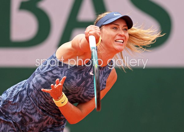 Paula Badosa Spain serves v Yulia Putintseva French Open Paris 2024