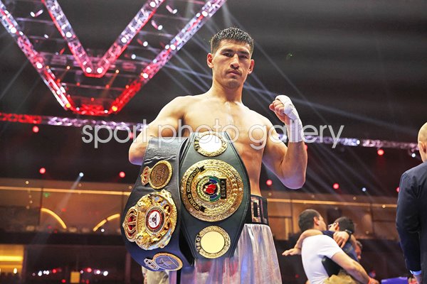 Dmitrii Bivol celebrates victory over Malik Zinad 5v5 Riyadh Saudi Arabia 2024