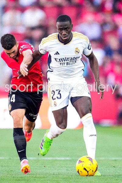 Ferland Mendy Real Madrid v Dani Rodriguez Mallorca Estadi de Son Moix La Liga 2024