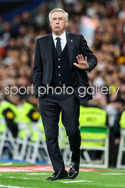 Carlo Ancelotti Head Coach Real Madrid v Deportivo Santiago Bernabeu La Liga 2024