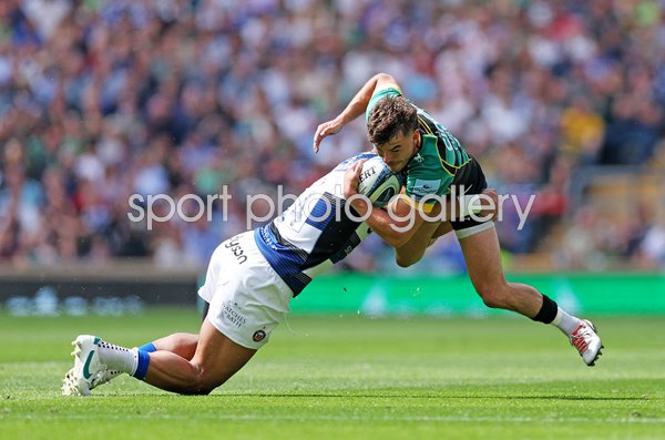 George Furbank Northampton Saints v Joe Cokanasiga Bath Premiership Rugby Final 2024