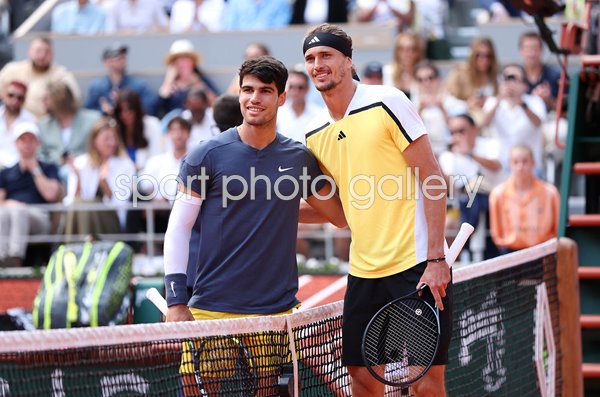 Carlos Alcaraz Spain v Alexander Zverev Germany French Open Final Paris 2024