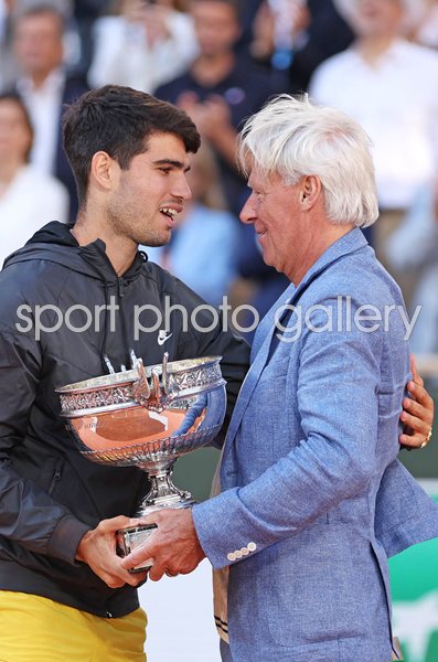 Tennis Legend Bjorn Borg & Carlos Alcaraz Spain French Open Winner 2024