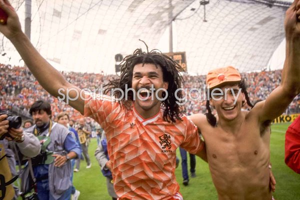 Ruud Gullit Netherlands Captain celebrates EURO 1988 win