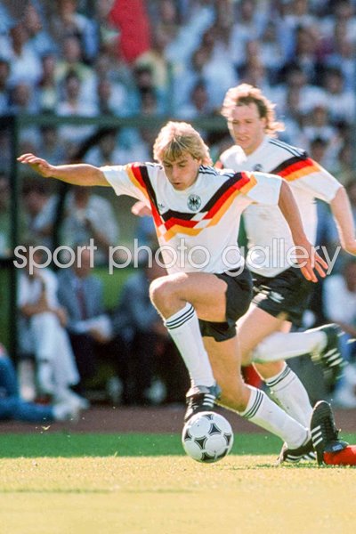 Juergen Klinsmann Germany v Denmark Gelsenkirchen Euro 1988 