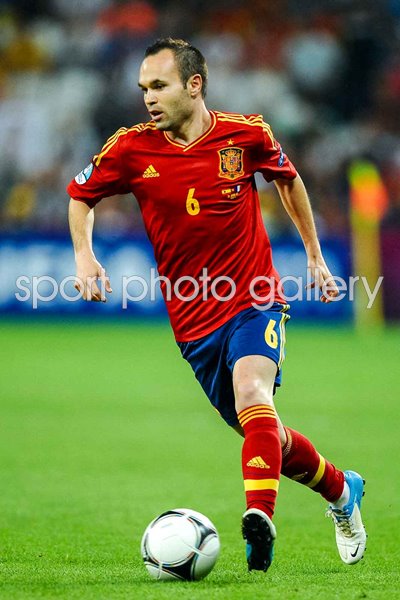 Andres Iniesta Spain v France Quarter Final Donetsk EURO 2012