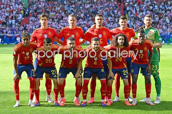Spain team line up v Croatia Group B Berlin EURO 2024