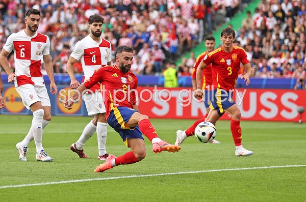 Daniel Carvajal Spain scores v Croatia Group B Berlin EURO 2024