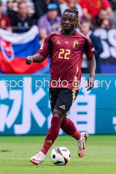 Jeremy Doku Belgium v Slovakia Group E Frankfurt Arena EURO 2024