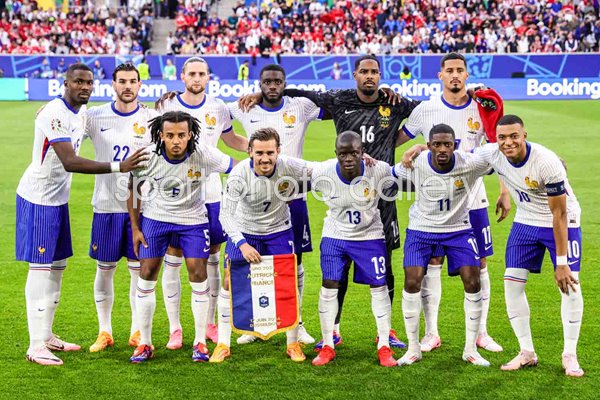 France team line up v Austria Group D Dusseldorf EURO 2024