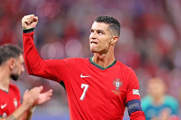 Cristiano Ronaldo Portugal celebrates v Czech Republic Leipzig EURO 2024