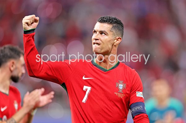 Cristiano Ronaldo Portugal celebrates v Czech Republic Leipzig EURO 2024