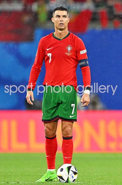 Cristiano Ronaldo Portugal on the ball v Czech Republic Leipzig EURO 2024