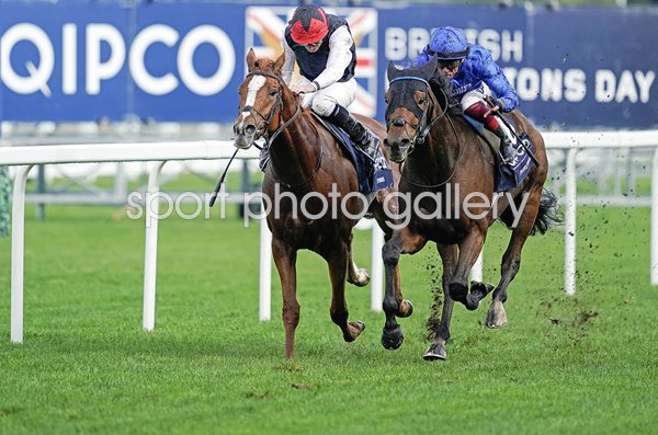 Frankie Dettori on Trawlerman v Ryan Moore on Kyprios Ascot Races 2023